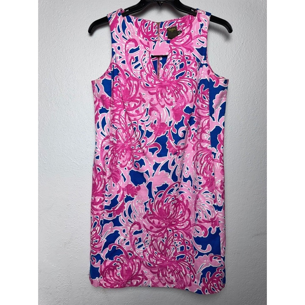 Taylor Shift Dress Women's Size 14 Pink Sunshine Sleeveless Palm Beach Coastal